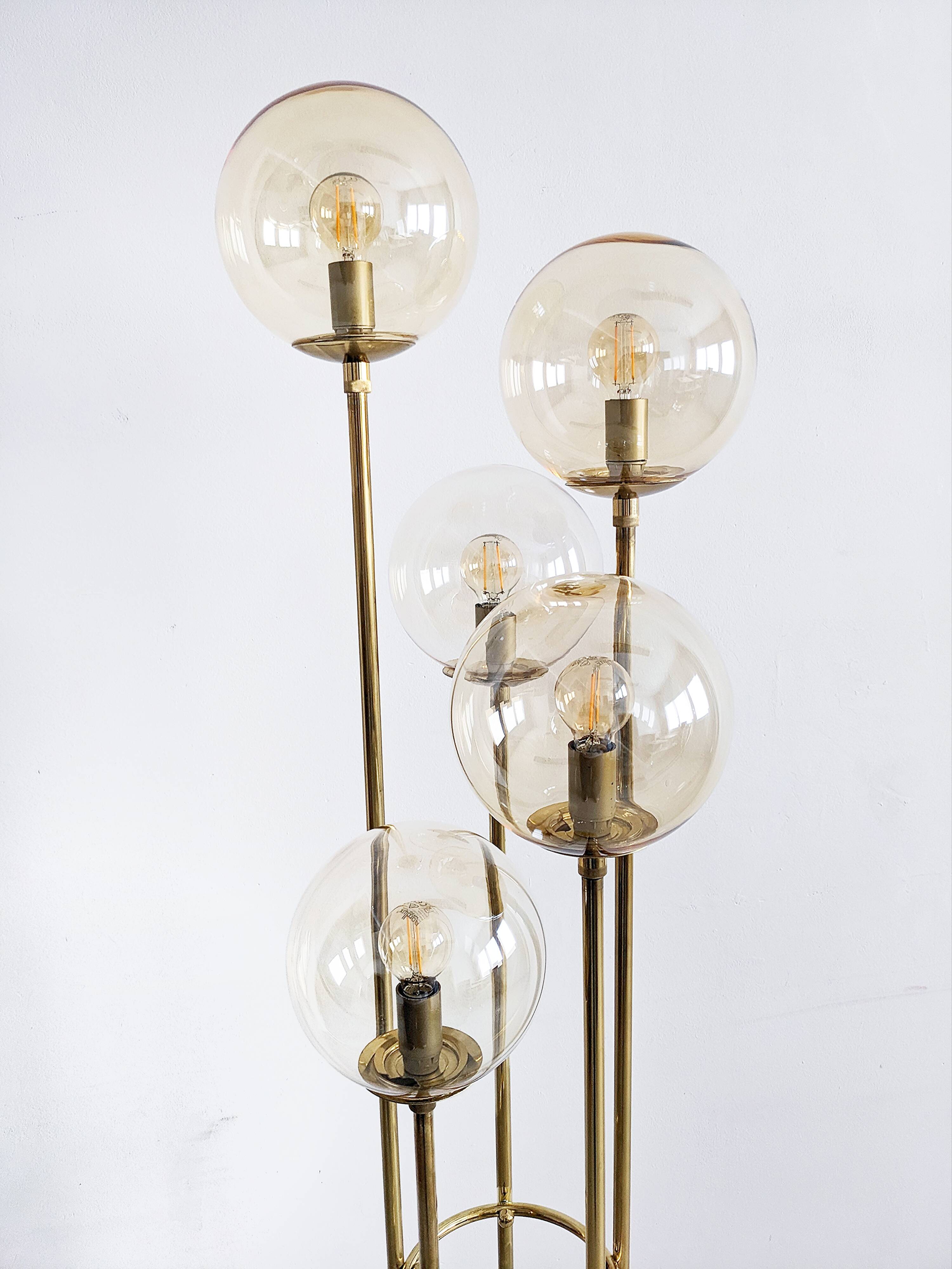 Sölken Lights Brass Floor Lamp 1970's