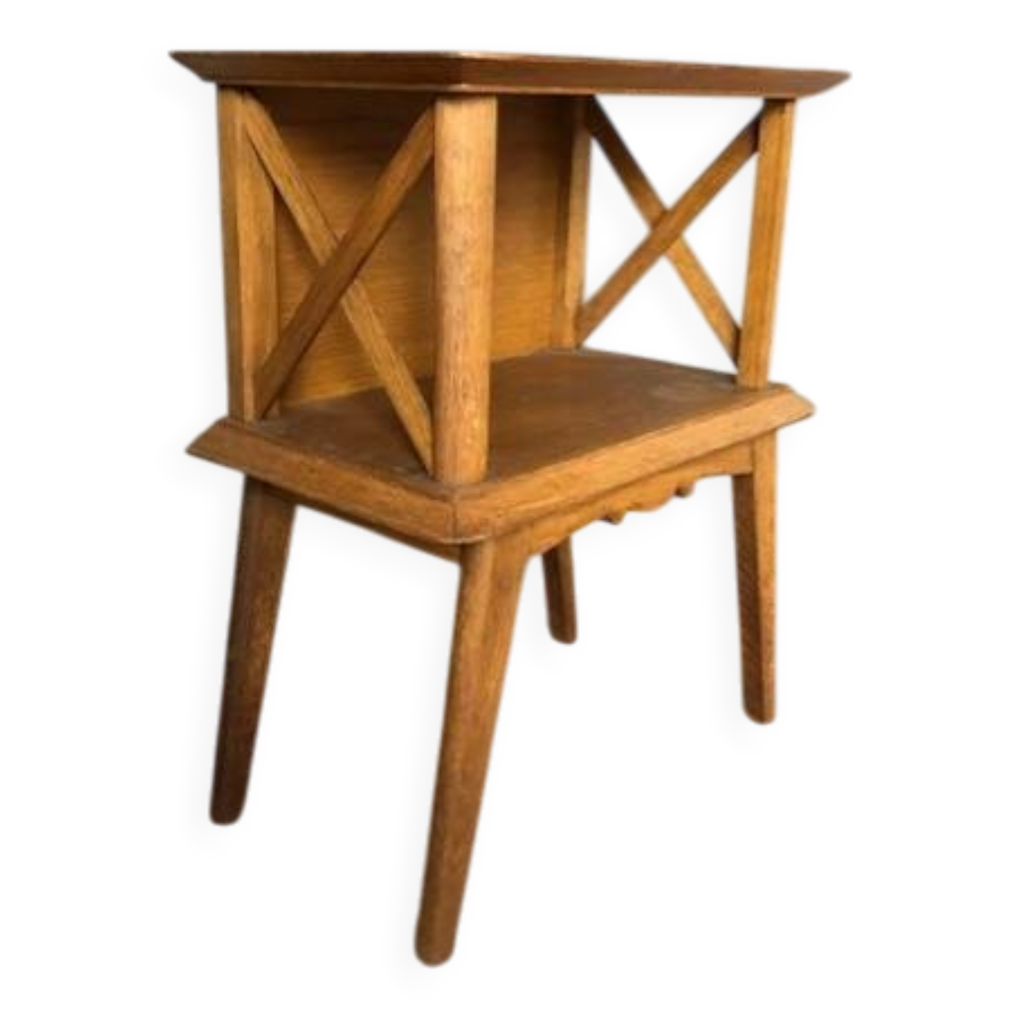 Vintage wooden nightstand, bedside table, sofa end table, decorative furniture