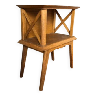 Vintage wooden nightstand, bedside table, sofa end table, decorative furniture