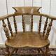 Fauteuil rustique anglais 19ème en orme et hêtre
