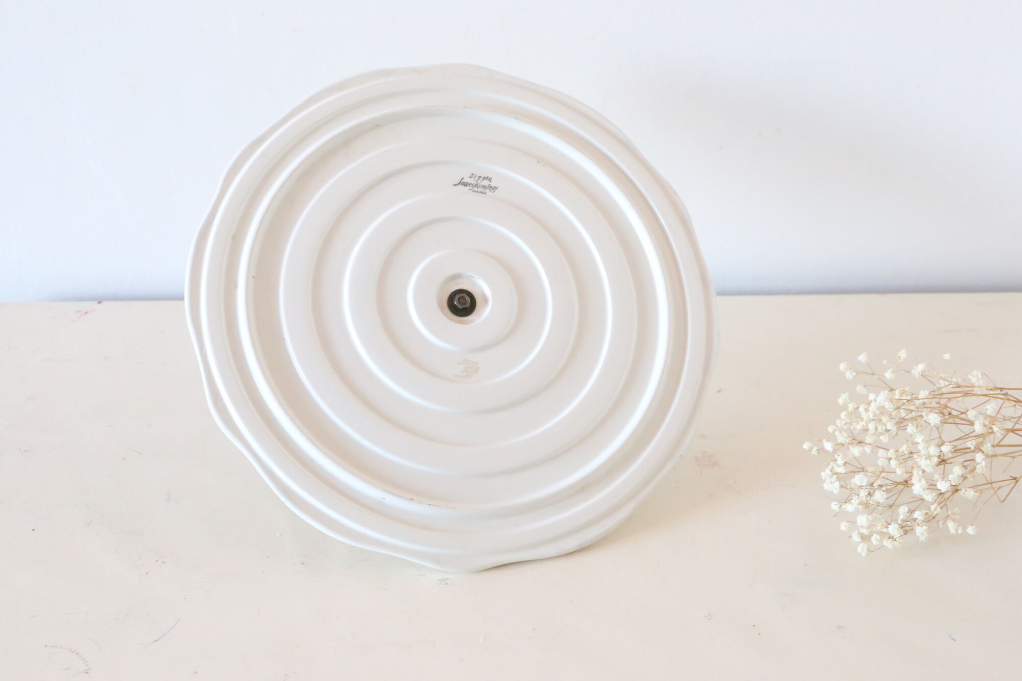 Servant/plateau dish, Villeroy and Boch, vintage, chrome and smoked glass