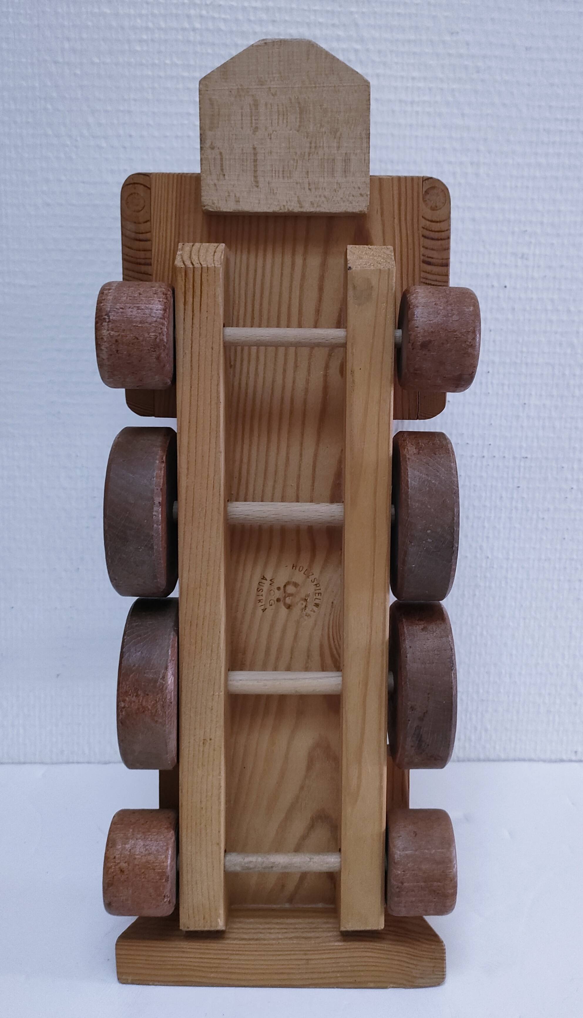 Large wooden train stamped Wog Austria