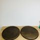 Paire de miroirs vintage ronds et noirs