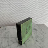 Vintage black marble squared veined ashtray