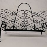 Wrought iron magazine rack signed CHATY Vallauris
