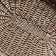 Oval wicker tray with two vintage handles