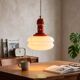 Orange vintage style spatial suspension/lustre.