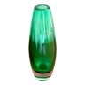 Vase en cristal vert