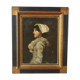 Profil d'une Elègante 1884 signé daté Hst
