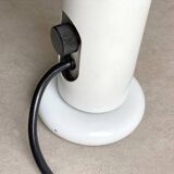 Vintage white metal O'luce table lamp Flash by Joe Colombo - Italian Design