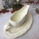 Old sauce boat Ivory made in France Digoin Sarreguemines