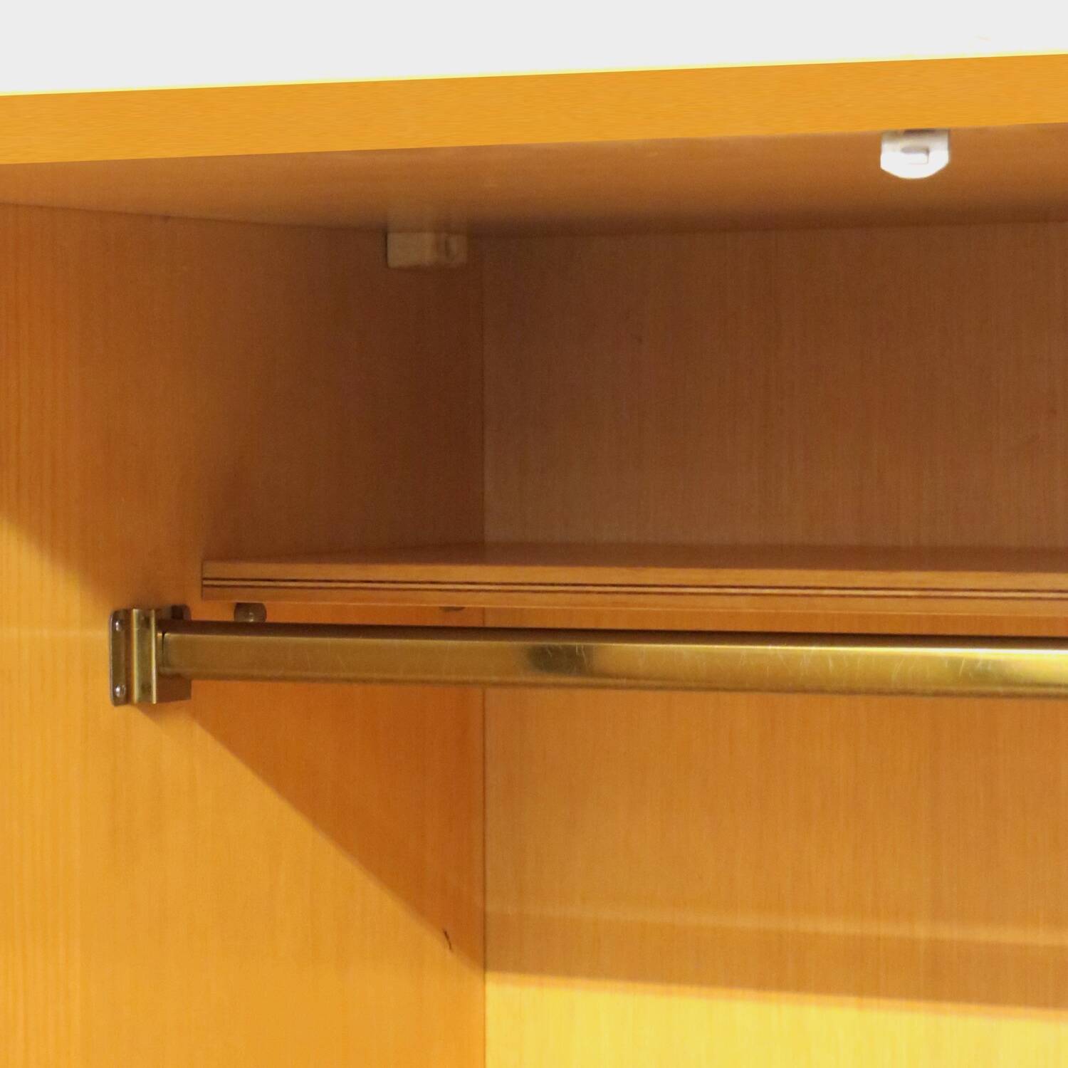 Large vintage mid century modern 5-door wardrobe in flamed maple, 1960s