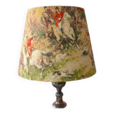 Abat-jour en tissu vintage chasse à courre