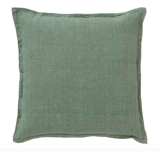 Linen cushion 50x50cm green