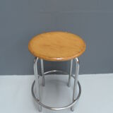 Tabouret chromé industriel