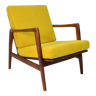 Scandinavian armchair "Stefan",60s icon, fully restored, yellow, teak