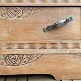 Commode art déco 1930 en bois brut