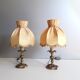 Paire de lampes de chevet/ à poser - bronze doré