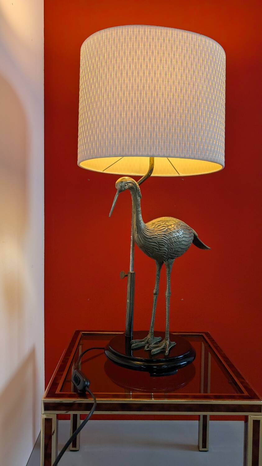 Stilt lamp - Maison Charles - brass and lacquer