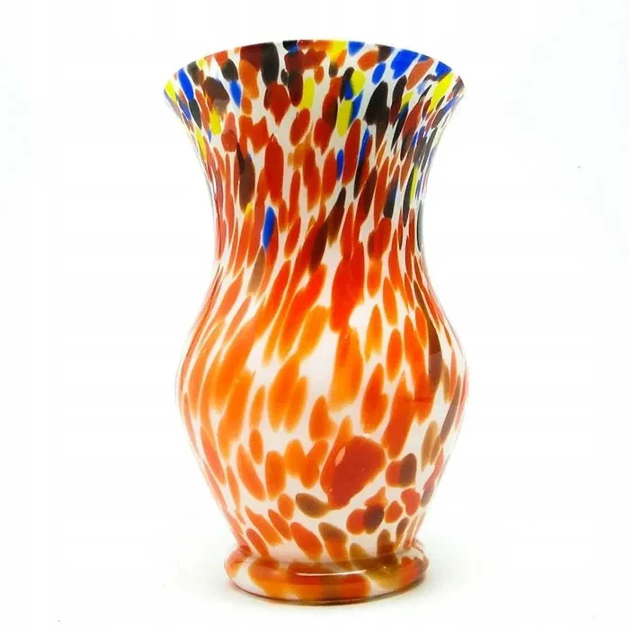 A9p kralik - art deco spatterglass vase 1930