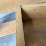 Lot of two Sornay beech shelves