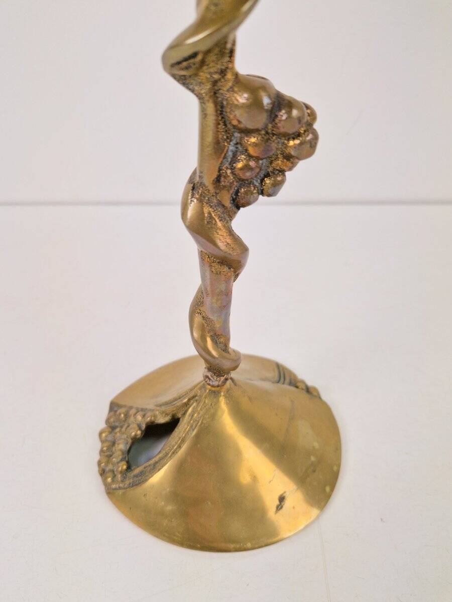 Brutalist Brass Amadeo Petit-Four Dish by Kurt Jesch for Fratelli Tonini, 1970s
