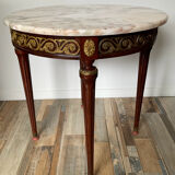 Table d’appont style Louis XVI en bois ,marbre et laiton