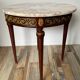 Louis XVI style side table in wood, marble and brass
