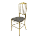 Mid-Century Chiavari Chair in Brass by Giuseppe Gaetano Descalzi, Italy, 1950s