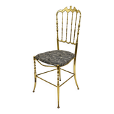 Chaise Chiavari Milieu du Siècle en Laiton par Giuseppe Gaetano Descalzi, Italie, 1950s