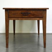antique French oak dining table with 3 drawers and an exquisite patina