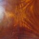 Tripod coffee table - solid okoumé wood - organic shape - brutalist style