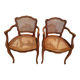 2 cane chairs in Louis XIV style