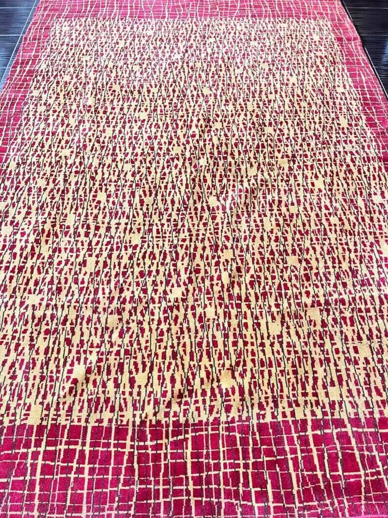 1960s mid century design Abstract organic Rug/carpet, Czechoslovakia - bouclé