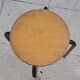 3 wooden and tube school stools