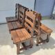 Set of 6 Brutalist Dining Chairs in Belgian Oak, 1965