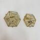 Set of 2 hexagonal wall lamps by Sothis, Italy 1980s