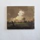 Peinture à l'huile sur toile représentant un paysage | Années 1950