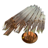 Vintage 1960’s Venini Style Murano Glass Ceiling Chandelier Light