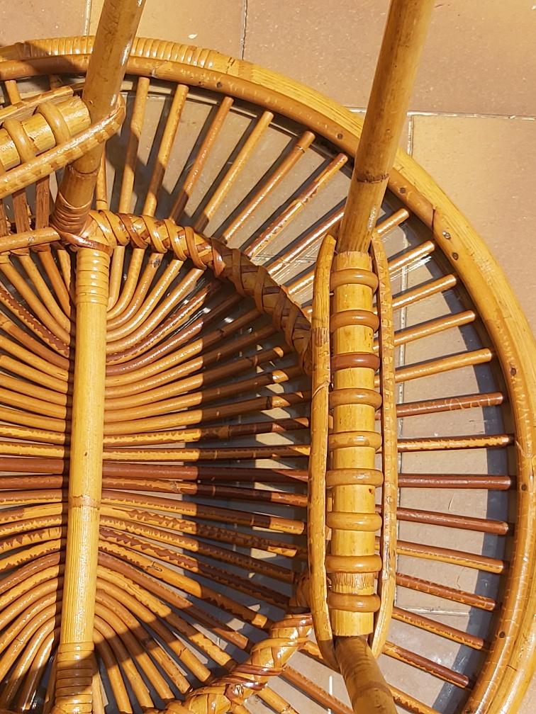 Rattan coffee table 50s