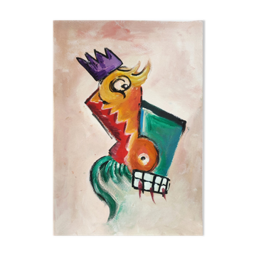 Expressionist acrylic painting
