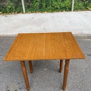 Foldable modular expandable wallet table space-saving kitchen