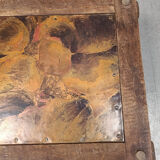 Vintage copper plated brutalist coffee table, 1970s