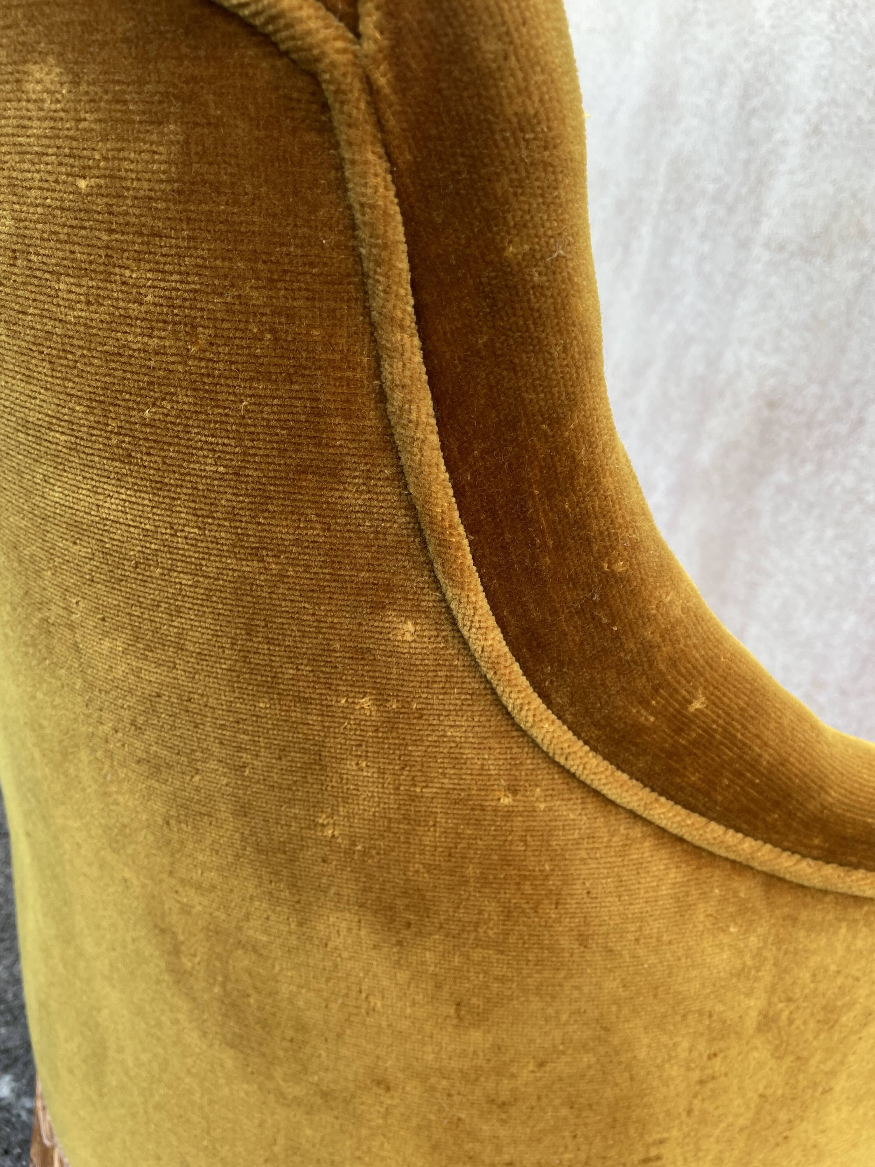 Padded golden yellow velvet toad