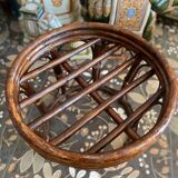 Vintage rattan pouf