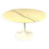 Round marble dining table with tulip foot 1960’s