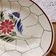 Vintage oval plate faience Saint-Amand model Maurice – Floral decoration