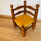 Corner chair wood and straw