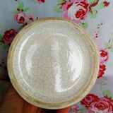 Ancien flacon d'apothicaire fleurs bleues vintage