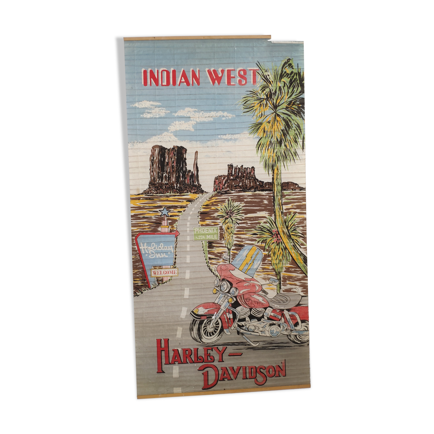 Old Harley Davidson roller blind
